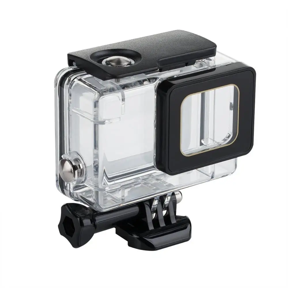 Дизайн 45 м водонепроницаемый Дайвинг защитный корпус чехол для GoPro Hero 7 6 5 Черный Спорт Экшн камеры Аксессуары# F34 - Цвет: Without Lens Removal