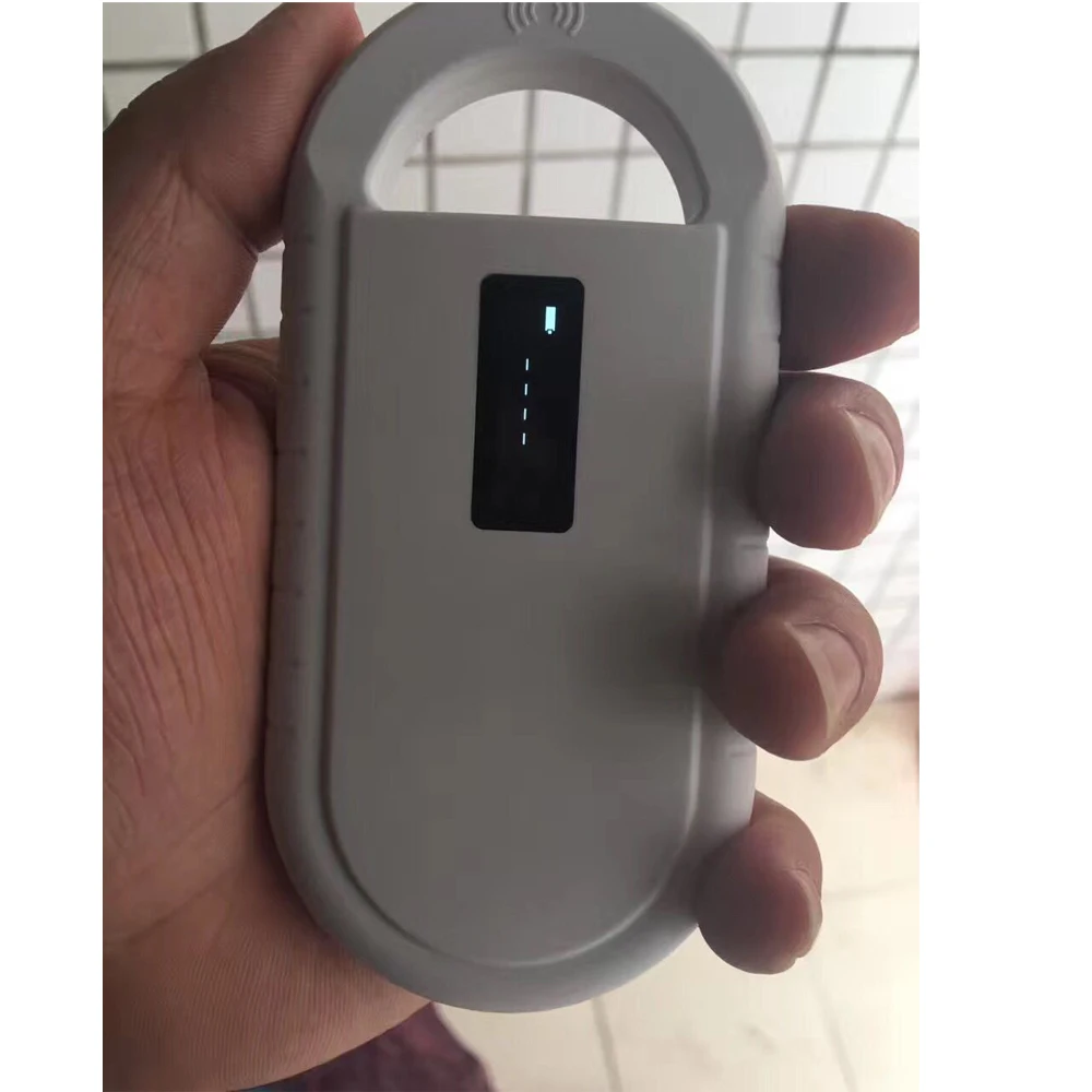 

Free shipping 134.2KHZ ISO11785 FDX-B Pet microchip portable rfid scanner/ animal rfid tag reader+2tags for test