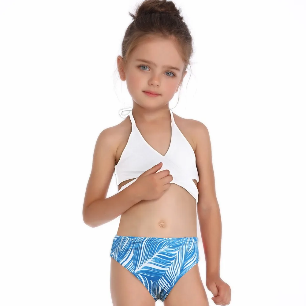 2019 купальный костюм для девочек детские купальники из двух предметов Детские