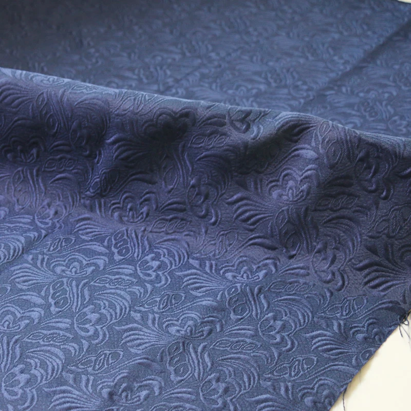 

butterfly embossed material thick cotton poly suit fabric men