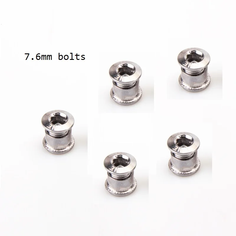 7.6mm 5 шт./лот, болты для велосипеда с одним кольцом+ гайки, 7,6 мм, 8,5 мм, 10,5 сталь, для MTB, RD, дорожный, складной велосипед - Цвет: 7.6mm