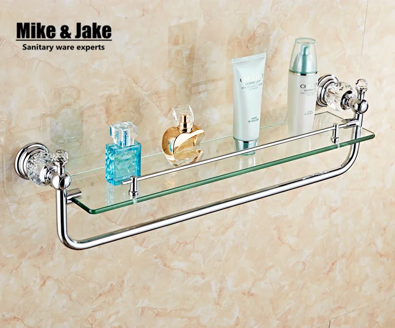 Аксессуары для ванной комнаты хромированная отделка с кристаллом одинарная