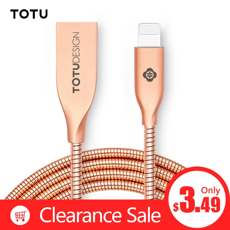 TOTU USB кабель для iPhone Xs Max Xr X 8 7 6 6s Plus 5 5S Se iPad быстрой зарядки мобильного телефона