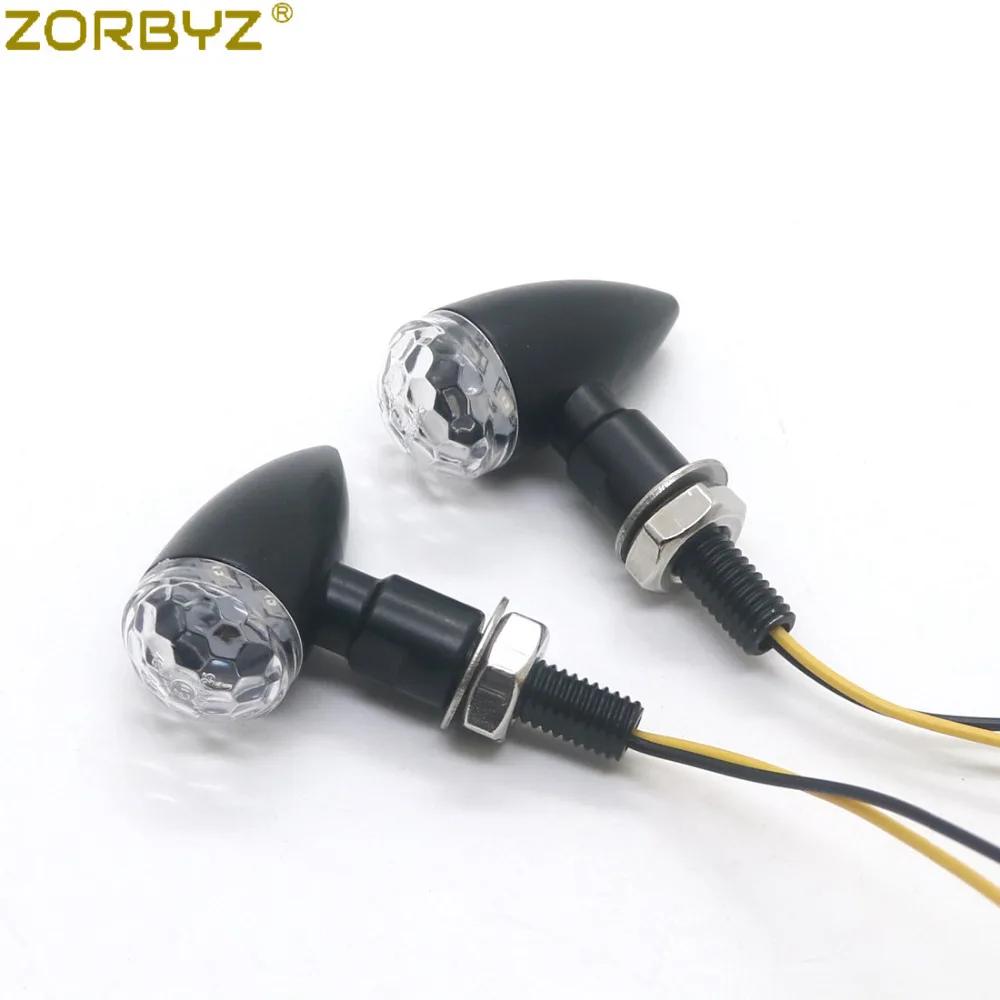 ZORBYZ мотоцикл металлический черный светодиодный мини пуля сферические линзы