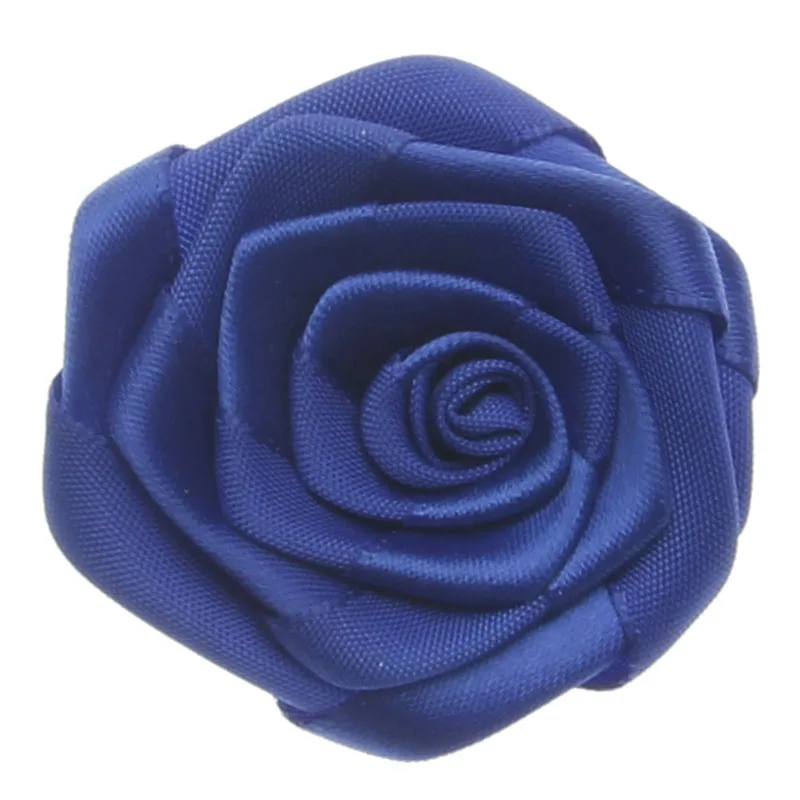 

(50pcs/lot) 2" 20 Colors Ruffled Satin Ribbon Rolled Rose Flower For Girl Hair Accessories Artificial Fabric Flowers For DIY