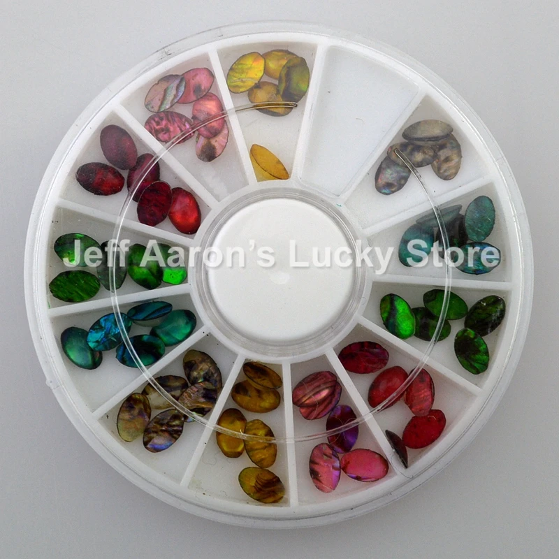 60 шт. 3d овальные блестящие ракушки Стразы для украшения ногтей красивые