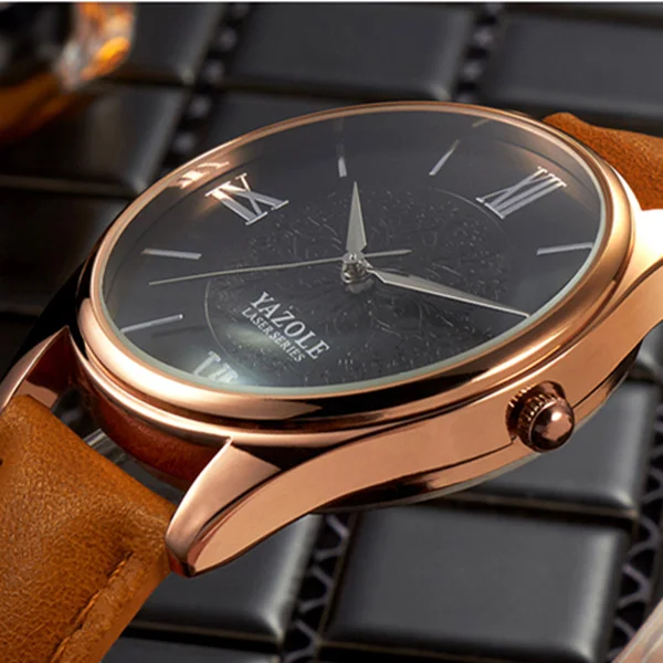 

YAZOLE Luxury Mens Watches 2019 Design Fashion Business Men's Watch Men Watch Leather Clock relogio masculino erkek kol saati