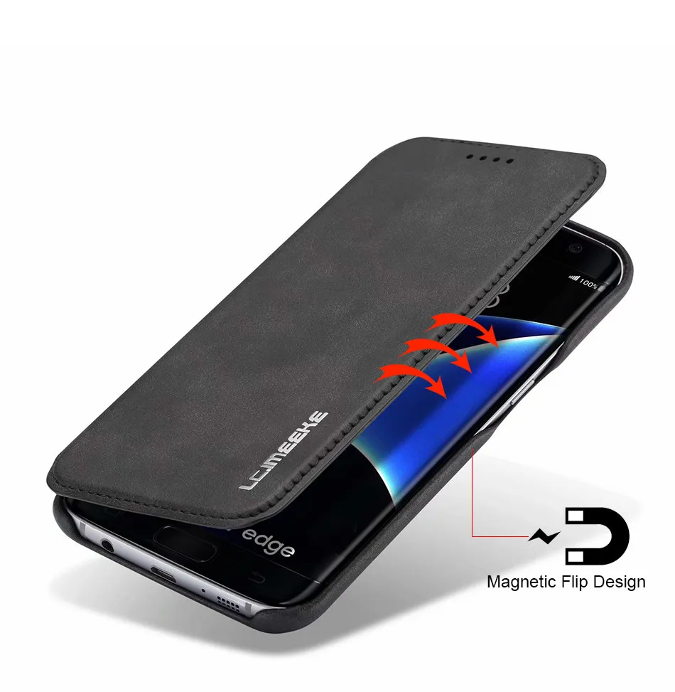 S7 Edge чехол для samsung S7 чехол флип чехол для телефона Магнитный на samsung Galaxy S7 Edge Чехол кожаный винтажный кошелек чехол слот для карт