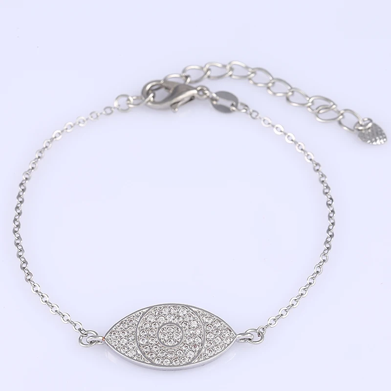 2019 браслеты с микрозакрепкой и кубическим цирконием изображением сглаза ручной