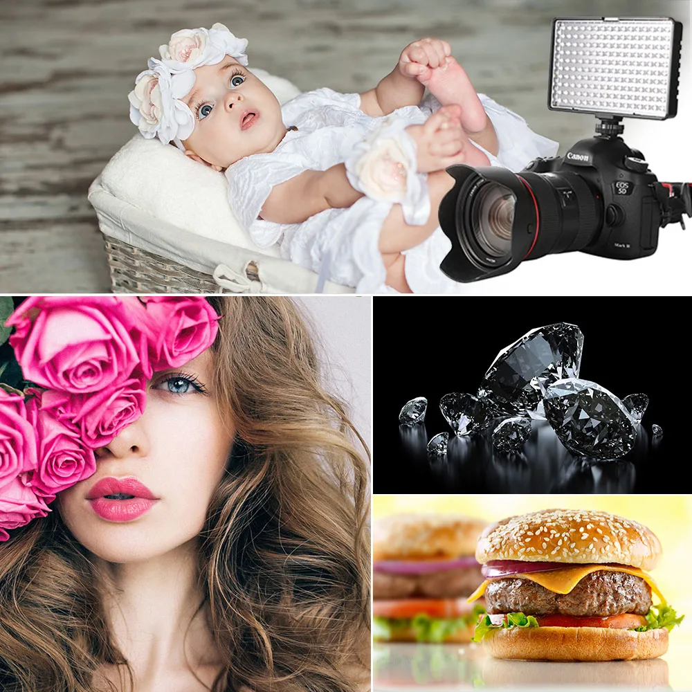 Travor 160 Светодиодная лампа для освещения видео световая панель/на камеру 5600K/3200K с