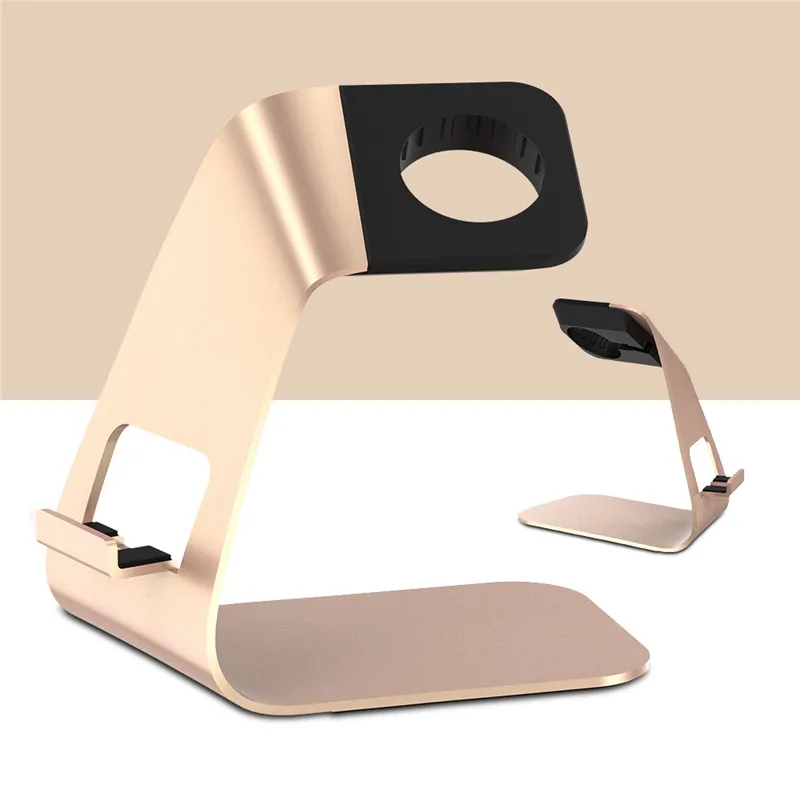 RAXFLY зарядная подставка для Apple Watch iWatch iPad iPhone samsung Кронштейн Док-станция Колыбель держатель Настольная поддержка - Цвет: Gold