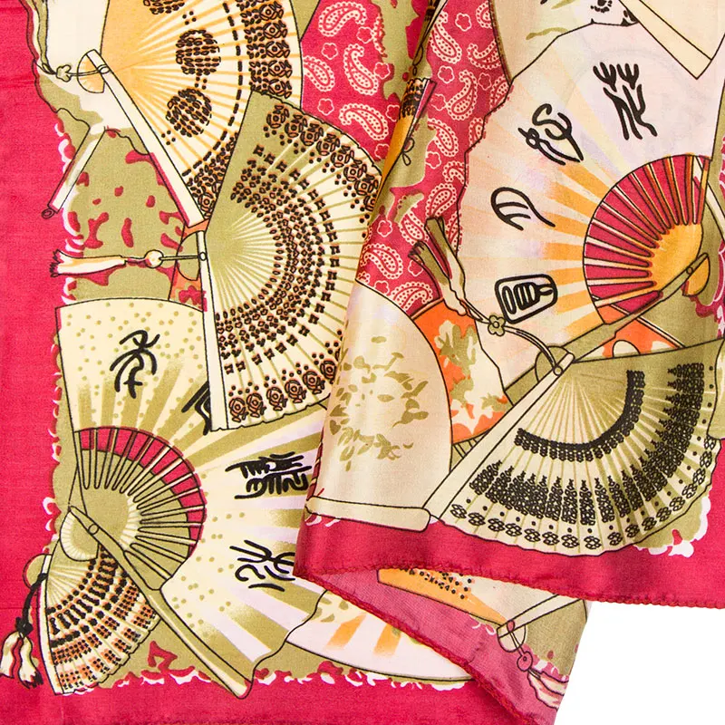 Женский шарф из 100% шелка маленький квадратный шелковый с принтом мини-шелковая