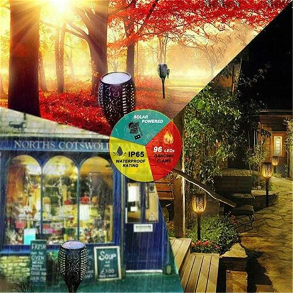 Пламенный Солнечный фонарь светильник s 2 шт./лот Танцующая Мерцающая лампа Mpow 96 светодиодов водонепроницаемый Солнечный фонарь светильник садовый дорожка светильник s лужайка лампа