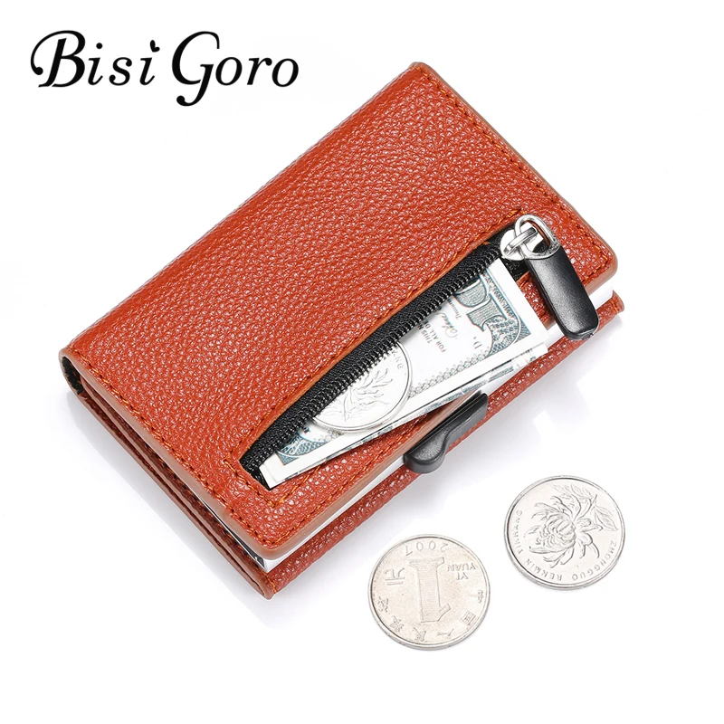 Bisi Goro RFID одиночная коробка алюминиевый держатель для карт кошелек мужчин и