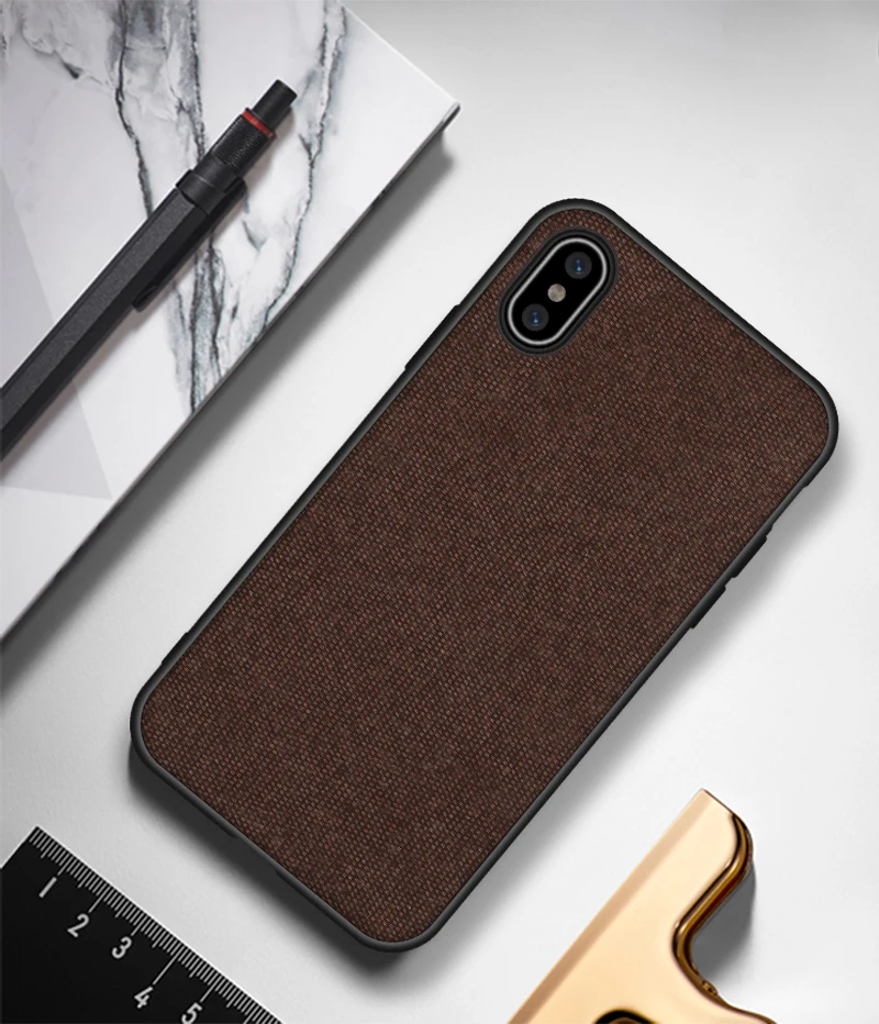 Для Iphone XR чехол, мягкий силиконовый край, роскошный тканевый чехол для Iphone XS Max, текстильный Хлопковый чехол для Iphone x 7 8 Plus 6 6s