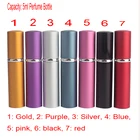 Лидер продаж, милая алюминиевая мини-бутылка для духов, 1 шт., 5 мл, небулайзер, стеклянный лайнер, дорожная портативная бутылка-распылитель для духов, можно наполнить