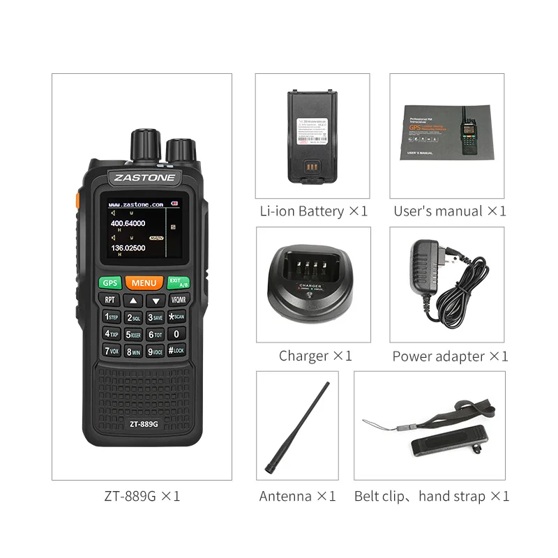 ZASTONE ZT 889G GPS SOS портативная рация 10 Вт 3000 мАч VHF/UHF 400 520/134 174 МГц 999CH Ham Радио