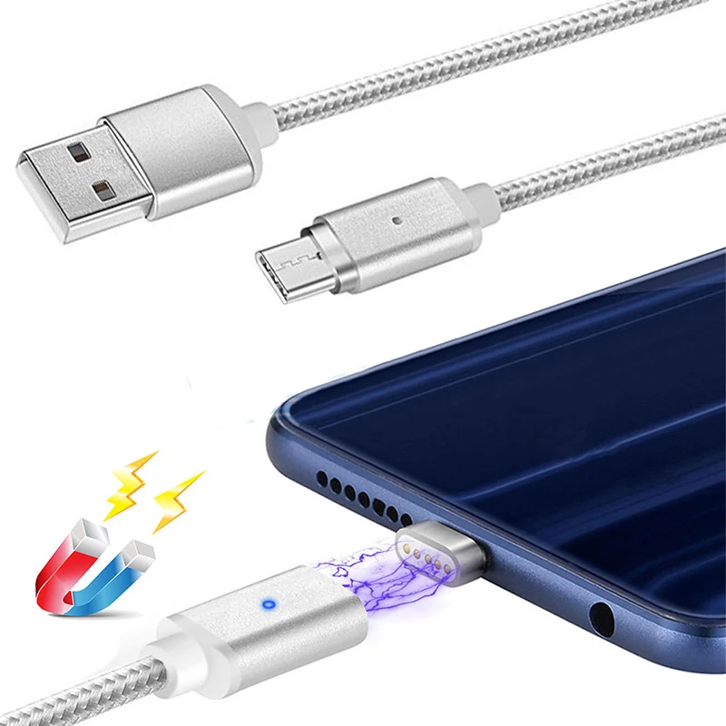 Магнитный кабель USB Type C для Xiaomi Redmi Note 7 Mi 9 быстрой зарядки и синхронизации данных