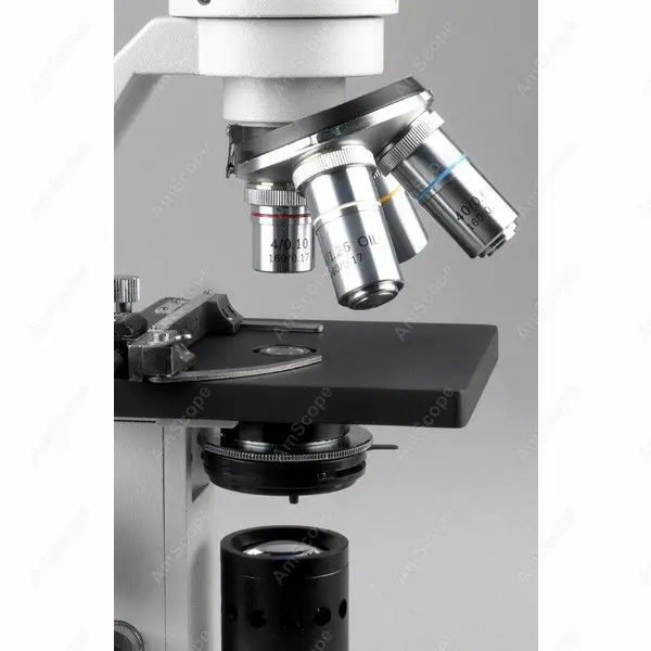 Монокулярный микроскоп-AmScope 40X-1000X ветеринарный микроскоп с механической