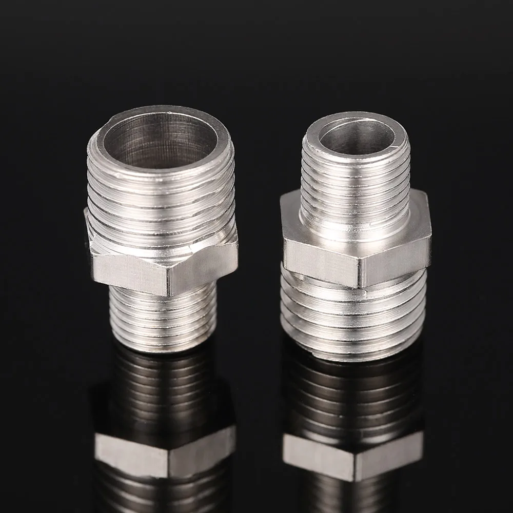 

Professional 2pcs Airbrush Air Hose Adaptor G1/8" BSP Male & G1/4" BSP Male Air Brush Connector for Mini Air Compressor