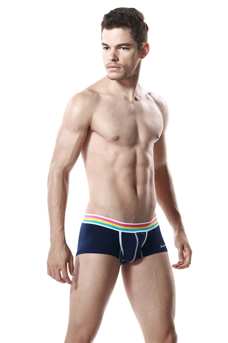 Мужское нижнее белье боксеры хлопок calzoncillos hombre marca ropa de обтягивающее с низкой
