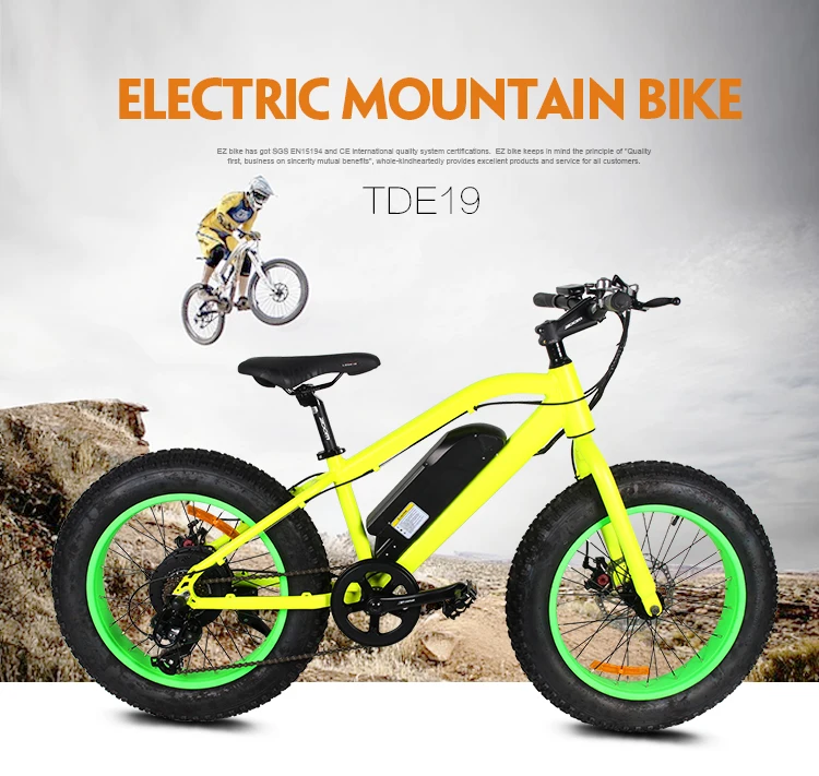 EZBIKE Fat шины ebike электрический велосипед 7 скоростей 36 в* 500 Вт горный велосипед алюминиевый сплав Электрический велосипед