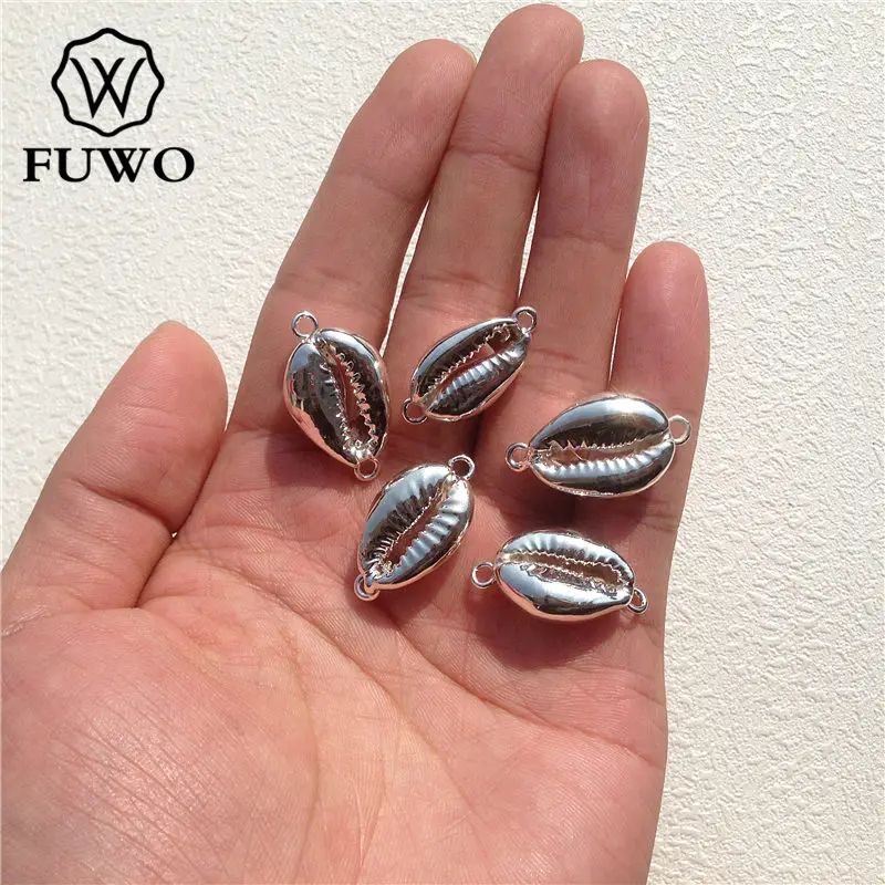 Подвеска в виде ракушки для денег с покрытием из серебра PD517|shell charm|cowrie shellspendant silver