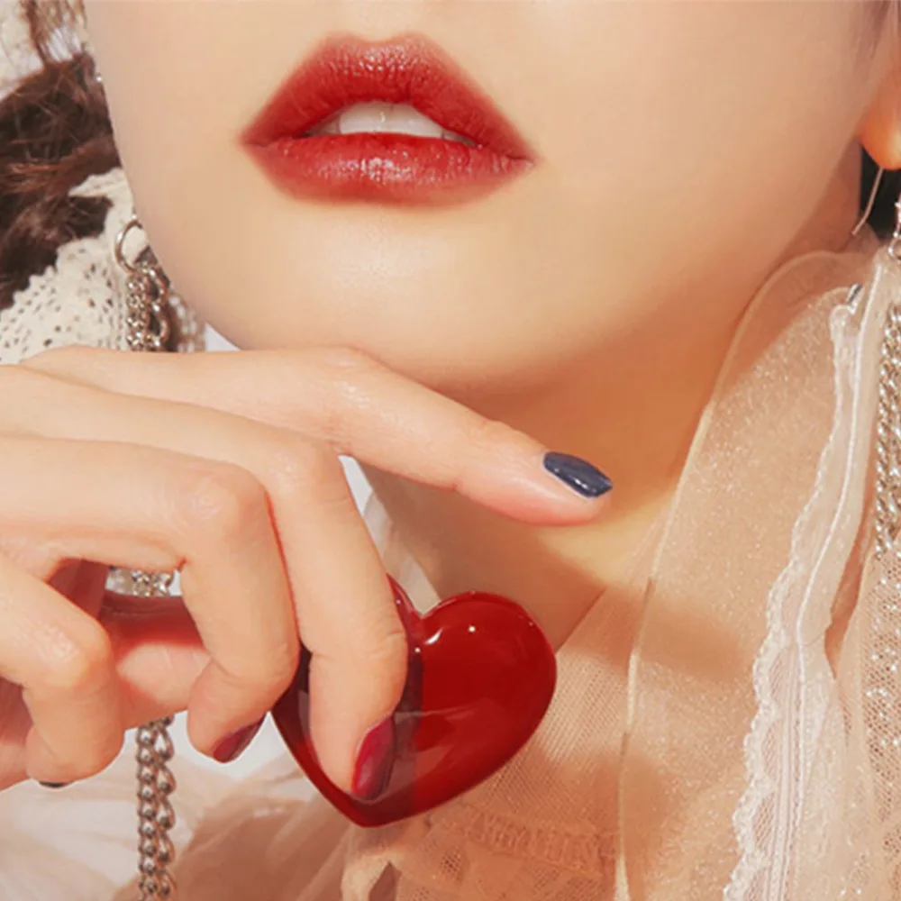 Любящее сердце Форма пустые пластиковые магнит чехол губная помада Rouge коробка