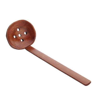 1Pc Slotted Spoon 1 шт. длинная деревянная ложка в японском стиле, суповая ложка рамен, ложка шумовка для горячего горшка, посуда, деревянные кухонные принадлежности - Цвет: 1Pc Slotted Spoon