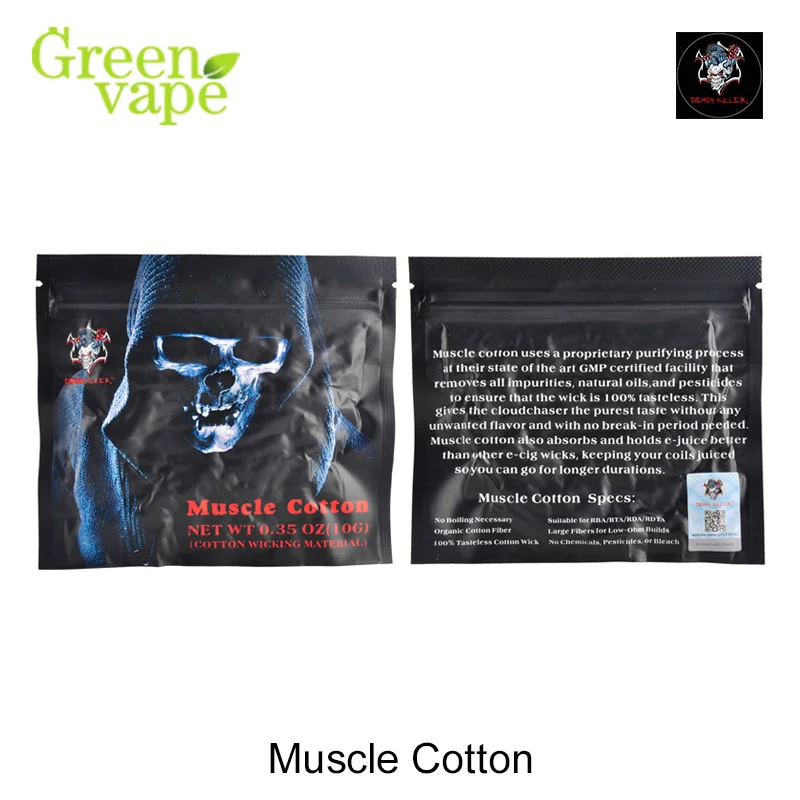 5 упак./лот оригинальный демон убийца мышцы хлопок органического хлопка для RDA РБА
