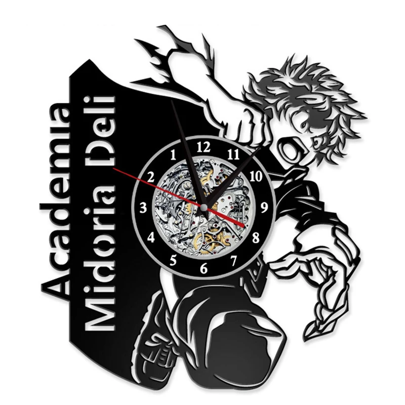 

My Hero Cartoon Character Retro Vinyl Record Wall Clock Decorate Your Home With Modern Art Gifts for kids Girls And Boys Saat