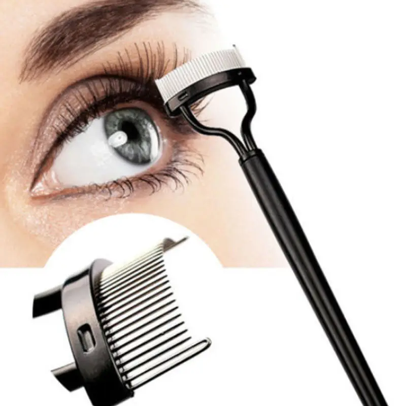 

New Fashion Eyelash Curler Makeup Lash Separator Metal Eyelash Brush Comb Mascara Curl Beauty Makeup Cosmetic Tool
