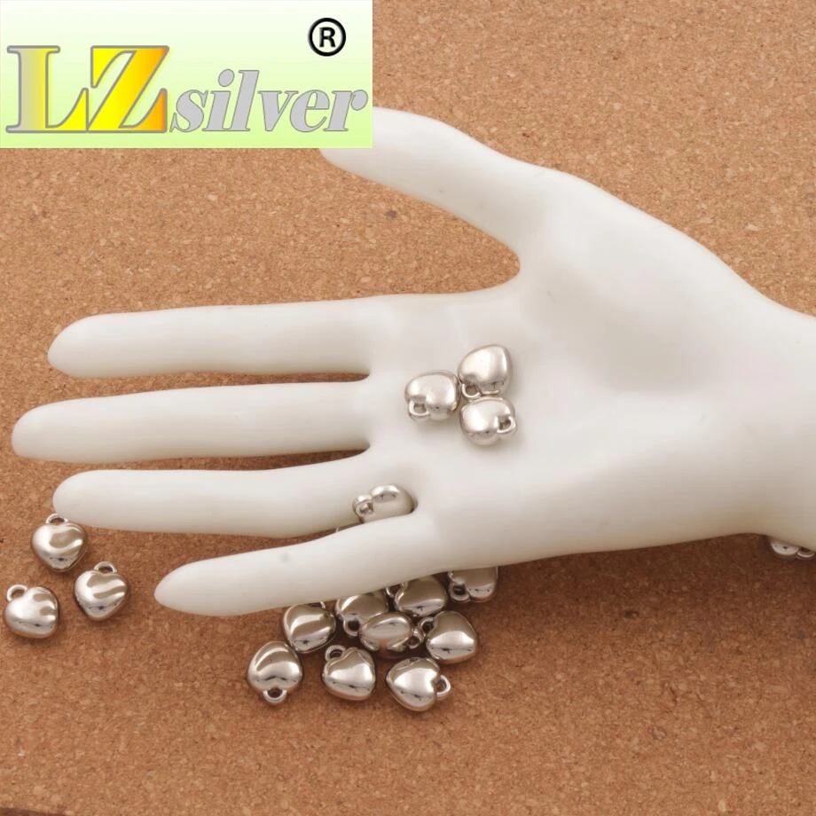 

Dull CCB Smooth Heart Charms Pendants Fashion Jewelry DIY L957 100pcs 9.5x12.2mm