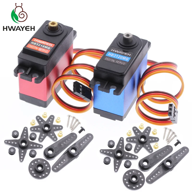 Сервопривод HD3218MG HD3120MG 20 кг водонепроницаемый сервопривод полностью