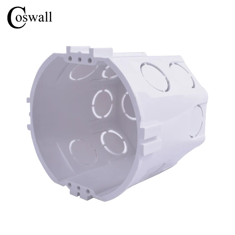 Coswall стандарт ЕС, настенная круглая Монтажная коробка, внутренняя кассета, Монтажная коробка, белая задняя коробка для ЕС переключатель и розетка