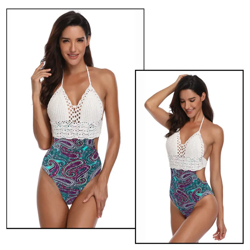 2019 новый сексуальный купальник с вырезами Женские высокой талией цельный