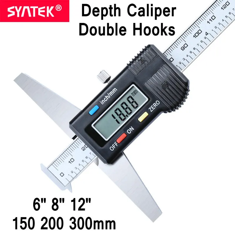 Цифровой штангенциркуль Syntek с двойными крючками 6 &quot8&quot 12 &quot150 мм 200 300 Микрометр
