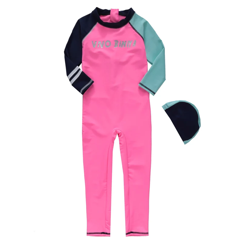 

Kids Rash Guard, Girl's and Boy's One Piece Swimming Suit Long Sleeve Full Body Rashguard Water Sports Sun Protection UPF 50+