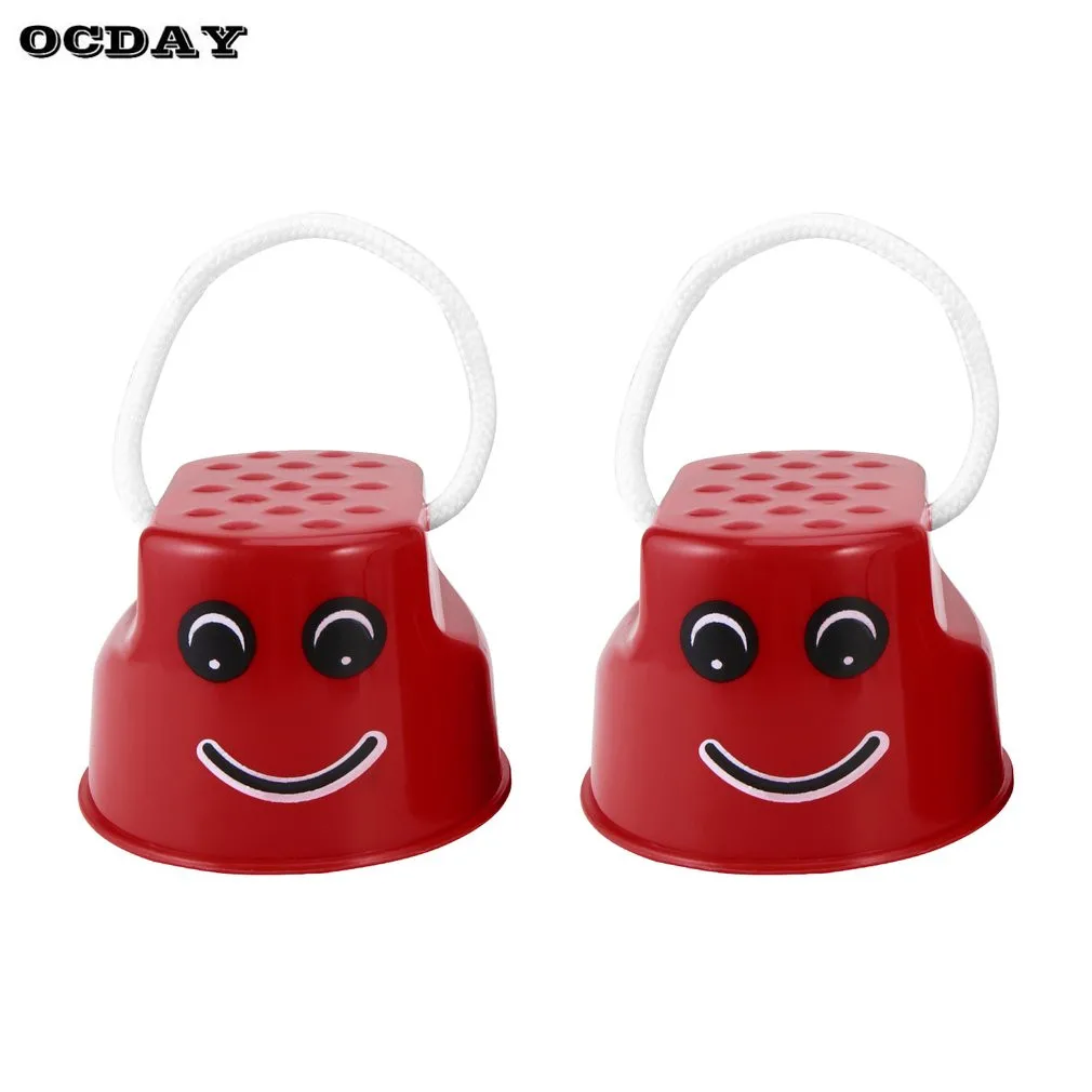 1 шт OCDAY 7 цветов Walk Stilt Jump Toy пластик Smile Face Pattern Детская уличная забавная Спортивная