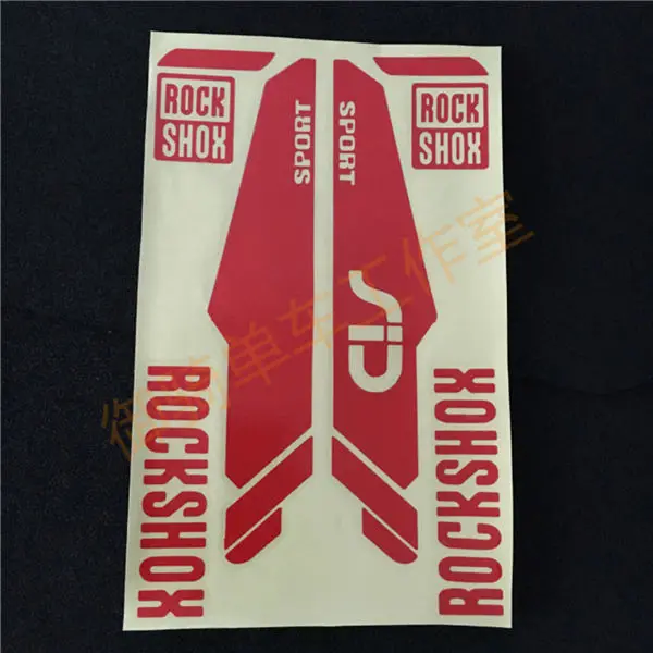 Горячая Распродажа наклейки на раму горного велосипеда для rockshox/rock shox светоотражающие наклейки на вилку - Цвет: 17 reflective red
