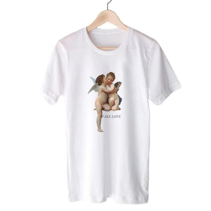 3 Винтажная Футболка Fiorucci, женские Забавные футболки с графикой, Harajuku, женская футболка большого размера - Цвет: 3