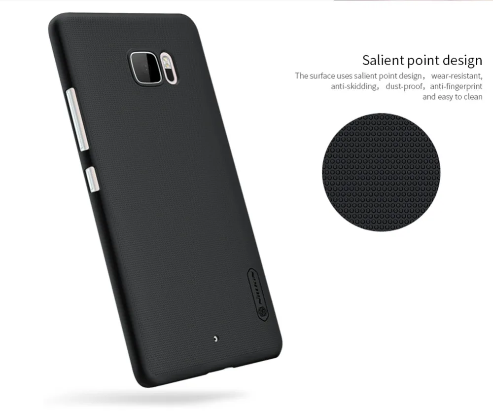 Для HTC U Play чехлы для телефонов Nillkin матовый щит черный Жесткий Чехол ПК чехол -