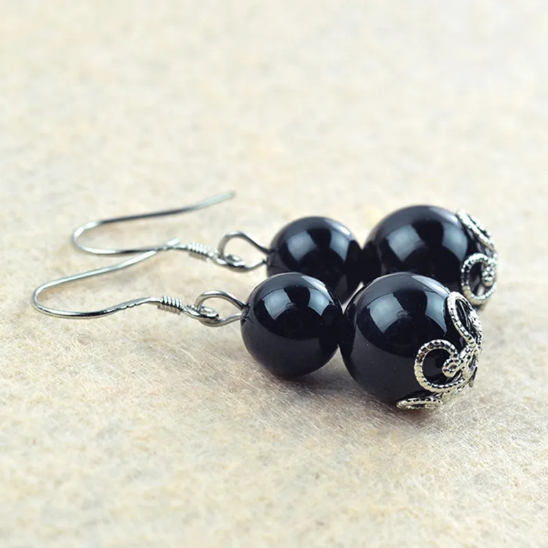 Gourd кулон натуральный оникс бусы серьги для женщин драгоценный камень ювелирные