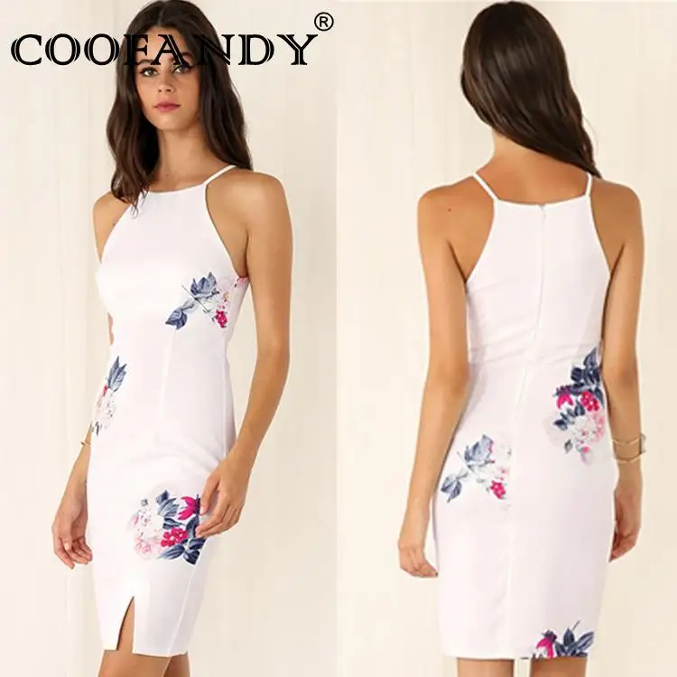 Для женщин \ Тонкий платье новый сексуальный Bodycon Спагетти ремень печати леди