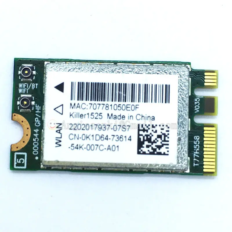 Wi Fi WLAN карта K1D64 Killer 1525 AC + Bluetooth 4 0 для сетей Atheros QCNFA34AC Bigfoot 1525|wifi wlan card|wlan cardac wifi |