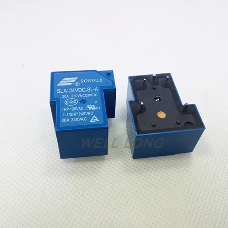 20 шт T90 катушка реле 24VDC 30A 250VAC 5 pin нормально открытый SLA SL A типа PCB.|coil relay|relay 24vdcrelay
