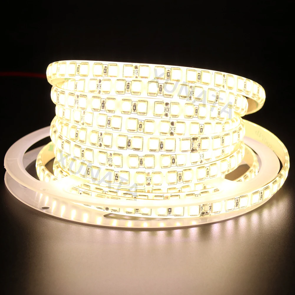 XUNATA 24V Светодиодные ленты светильник 5054 SMD 5 м 120 светодиодный s/M Водонепроницаемый гибкий светодиодный лента более яркий, чем 5050 2835 5630 Светодиодные ленты e 12V