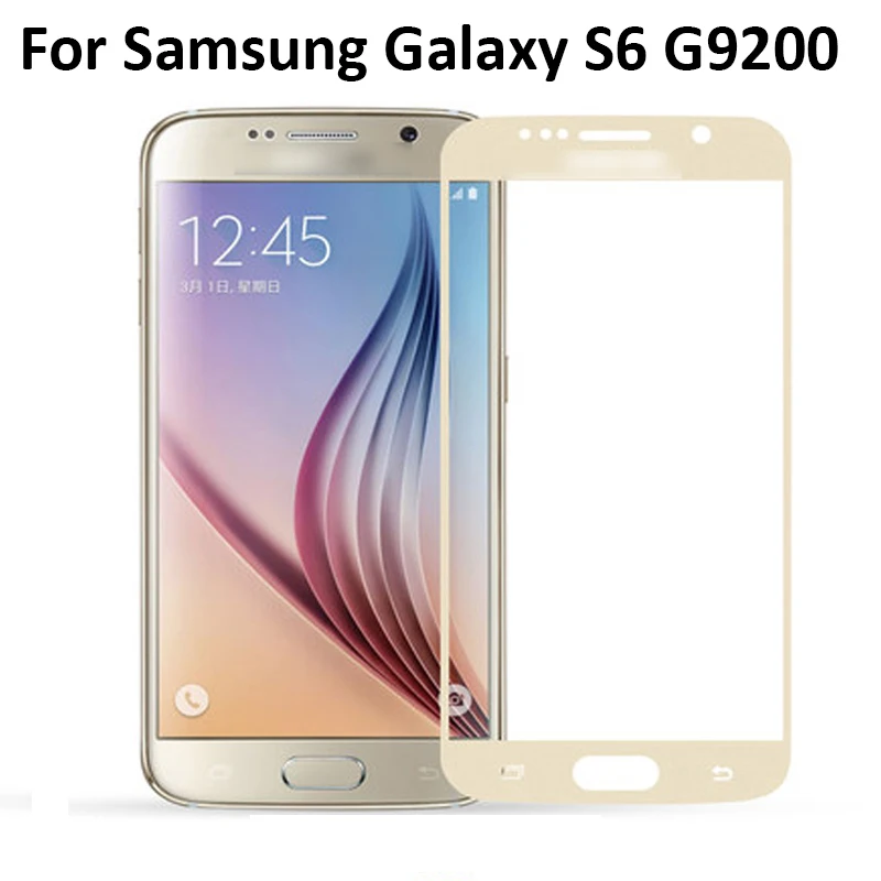 5 шт черный ультра тонкий экран протектор Закаленное стекло для Samsung Galaxy S6 G 9200 g9208