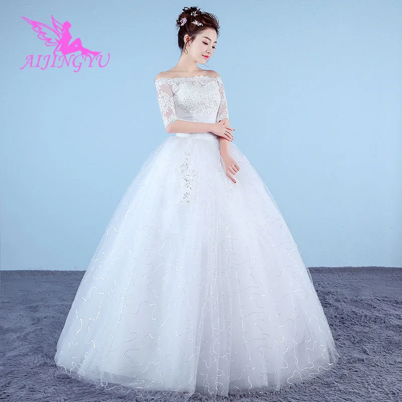 AIJINGYU платья weddingdress 2021 свадебное короткое платье Элегантное WK143 | Свадьбы и