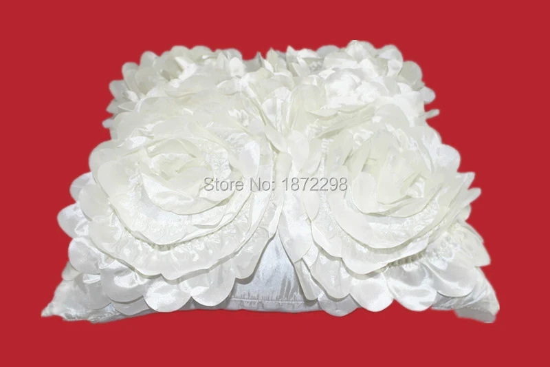 3D цветочный квадратный чехол для подушки однотонная наволочка с вышивкой